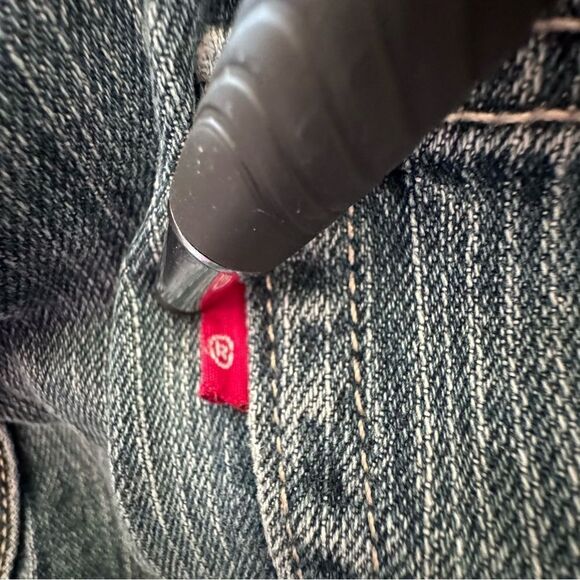 Levi’s Womens Blue Denim Jeans Boho Distressed Cowgirl Size 30 x 29 - Picture 12 of 14